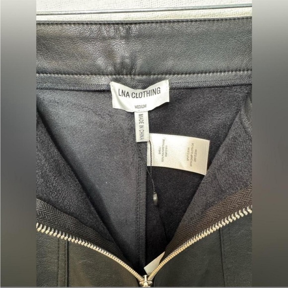 Revolve LNA Vegan Black Leather Women's Pants - Picture 6 of 6